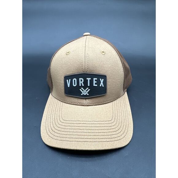 Vortex Optics Go Big Patch Cap - Tan & Brown Snapback Adjustable Hat - Picture 2 of 6